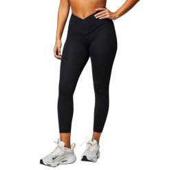 Legginsy 7/8 wysoki stan krzyżowane damskie Fabletics Oasis. Czarne legginsy FABLETICS, xl, bez wzorów, z materiału, z podwyższonym stanem. Za 361.35 zł.