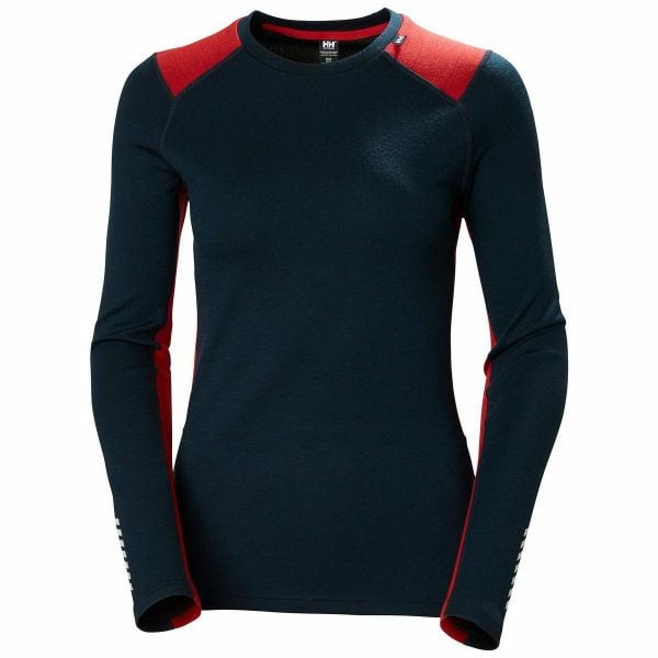 Bluza damska Helly Hansen lifa merino midweight crew. Niebieskie bluzy Helly Hansen, l, bez wzorów, z tkaniny, bez kaptura. Za 425.15 zł.
