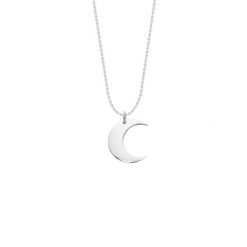 Naszyjnik z posrebrzaną zawieszką Lune na łańcuszku. Szare naszyjniki Lilou, posrebrzane. Za 178.00 zł.