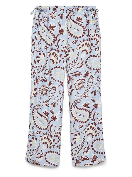 Vero Moda Spodnie w kolorze błękitno-brązowym rozmiar: S. Brązowe spodnie materiałowe Vero Moda, na co dzień, s, bez wzorów, z materiału. Za 114.95 zł.