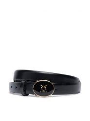 PINKO Pasek Damski Round Enamel H2 Belt 20252 PLT01 105466.A2QL Czarny. Czarne paski Pinko, bez wzorów, ze skóry. Za 589.99 zł.