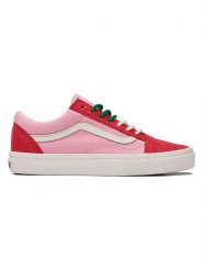 Vans Skórzane sneakersy "Old Skool" w kolorze czerwono-jasnoróżowym rozmiar: 36,5. Czerwone trampki Vans, bez wzorów, bez zapięcia. Za 184.45 zł.