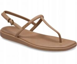 Japonki Dla Dorosłych Crocs Miami Thong Flip. Żółte klapki Crocs, bez wzorów, z materiału, bez obcasa. Za 139.99 zł.