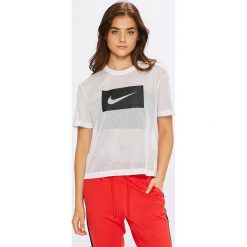 Nike Sportswear - T-shirt. Białe t-shirty Nike Sportswear, l, bez wzorów, z poliesteru, bez kołnierzyka, bez ramiączek. W wyprzedaży za 79.90 zł.