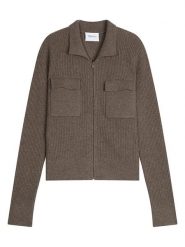 Perfect Cashmere Kaszmirowy kardigan "Sara" w kolorze szarobrązowym rozmiar: L. Brązowe kardigany Perfect Cashmere, l, bez wzorów, z kaszmiru. Za 630.99 zł.