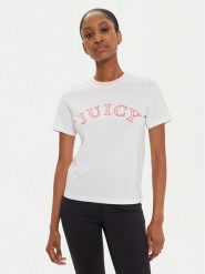 Juicy Couture T-Shirt College Gf JCSCT224414 Biały Regular Fit. Białe t-shirty Juicy Couture, xxs, bez wzorów, z bawełny, bez kołnierzyka, bez ramiączek. Za 69.99 zł.