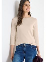 Cecil Koszulka w kolorze beżowym rozmiar: M. Brązowe bluzki Cecil, m, bez wzorów, z bawełny, bez kołnierzyka, bez ramiączek. Za 70.57 zł.