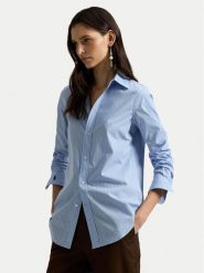 Polo Ralph Lauren Koszula 211941509500 Błękitny Slim Fit. Niebieskie koszule Polo Ralph Lauren, bez wzorów, z bawełny, bez kołnierzyka, bez ramiączek. Za 819.99 zł.