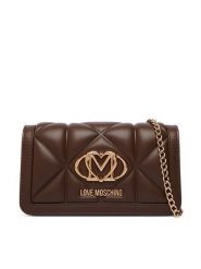 LOVE MOSCHINO Torebka JC5640PP1PLC0300 Brązowy. Brązowe torebki klasyczne Love Moschino, bez wzorów, ze skóry, bez dodatków. Za 699.99 zł.