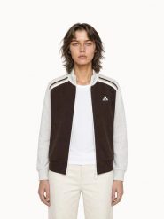 Damska bluza z zamkiem błyskawicznym Le Coq Sportif Heritage. Brązowe bluzy Le Coq Sportif, l, bez wzorów, z materiału, bez kaptura. Za 384.50 zł.