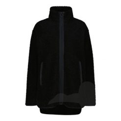 Bluza polarowa damska CMP 35P3846 Long Teddy Highloft. Czarne bluzy sportowe CMP, bez wzorów, z polaru, bez kaptura. Za 399.99 zł.