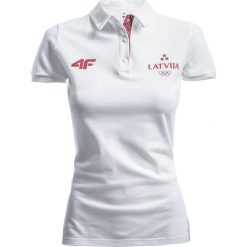 Koszulka polo damska Łotwa Pyeongchang 2018 TSD801 - biały. Koszulki polo 4f. W wyprzedaży za 79.99 zł.