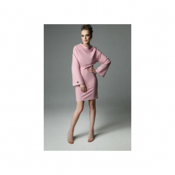 Sukienka Ellen the Tube - dirty pink. Czerwone sukienki Madnezz, s, z aplikacjami, z bawełny, eleganckie, bez kołnierzyka, bez ramiączek. Za 239.00 zł.