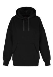 Czarna bluza z kapturem B-AMBER. Czarne bluzy sportowe Volcano, l, bez wzorów, z dresówki, z kapturem. Za 179.99 zł.