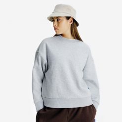 Bluza okrągły dekolt damska Elementals. Szare bluzy DECATHLON, s, bez wzorów, z bawełny, bez kaptura. Za 159.99 zł.