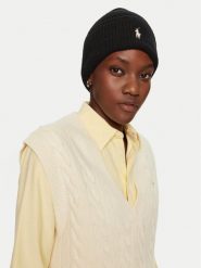 Polo Ralph Lauren Czapka 455954355007 Czarny. Czarne czapki Polo Ralph Lauren, bez wzorów, z materiału. Za 449.99 zł.
