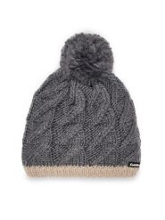 Eisbär Czapka Asteria Pompon 77075 733 Srebrny. Szare czapki Eisbar, bez wzorów, z materiału. Za 199.99 zł.