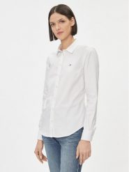 Gant Koszula Slim Stretch Oxford 4300141 Biały Slim Fit. Białe koszule GANT, bez wzorów, z bawełny, bez kołnierzyka, bez ramiączek. Za 519.99 zł.