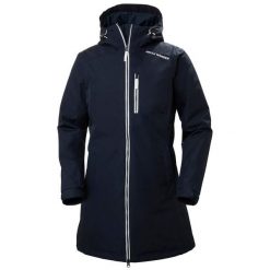 Damska kurtka wodoodporna Helly Hansen long belfast winter. Niebieskie kurtki sportowe Helly Hansen, bez wzorów, bez kaptura. Za 784.85 zł.