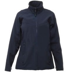 Damska Kurtka Wiatroodporna Softshell. Niebieskie kurtki sportowe Regatta, xl, bez wzorów, z softshellu, bez kaptura, trekkingowe. Za 194.99 zł.