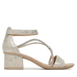 Sandały Rieker. Czarne sandały Rieker, bez wzorów, bez obcasa, na słupku, bez zapięcia. Za 259.99 zł.