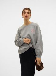Vero Moda Bluza w kolorze szarym rozmiar: XS. Szare bluzy Vero Moda, xs, bez wzorów, bez kaptura. Za 70.41 zł.