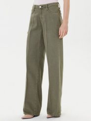 Guess Jeansy W5RA96 WFD53 Zielony Palazzo Fit. Zielone jeansy Guess, z aplikacjami. Za 529.99 zł.