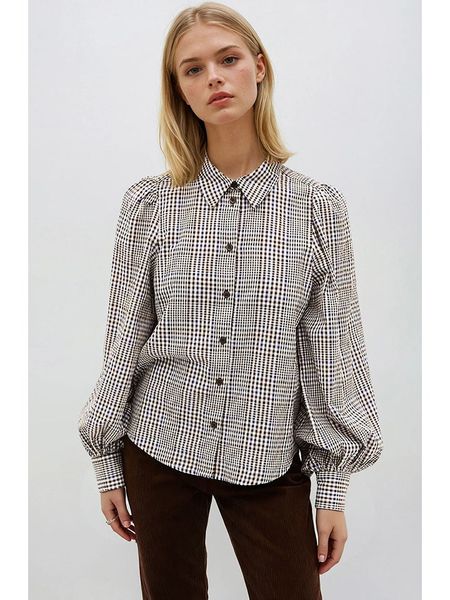 Monki Bluzka w kolorze czarno-kremowym rozmiar: M. Czarne bluzki Monki, m, bez wzorów, z bawełny, bez kołnierzyka, bez ramiączek. Za 60.95 zł.