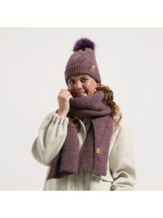 TRAVELIN' Szal w kolorze fioletowym rozmiar: onesize. Różowe szaliki Travelin', bez wzorów, z materiału. Za 152.99 zł.