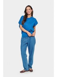 SAINT TROPEZ Bluzka w kolorze niebieskim rozmiar: XL. Niebieskie bluzki Saint Tropez, xl, bez wzorów, bez kołnierzyka, bez ramiączek. Za 82.99 zł.