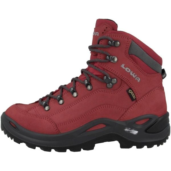 Buty trekkingowe damskie Lowa Renegade Gtx Mid. Czerwone trekkingi Lowa, z gumy, za kostkę, trekkingowe. Za 905.00 zł.