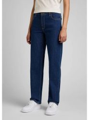 Lee Dżinsy - Comfort fit - w kolorze granatowym rozmiar: W28/L31. Niebieskie jeansy Lee, l, z aplikacjami, z podwyższonym stanem. Za 78.28 zł.