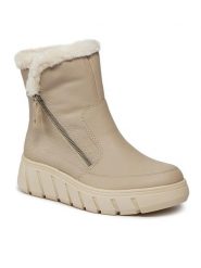 Rieker Botki Y3581-60 Beżowy. Brązowe botki Rieker, bez wzorów, z materiału, bez obcasa, na płaskiej podeszwie, bez zapięcia. Za 279.99 zł.