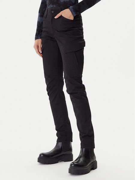 G-Star Raw Spodnie materiałowe Cargo D27017-5126 Czarny Slim Fit. Czarne spodnie materiałowe G-Star, bez wzorów, z bawełny. Za 246.99 zł.