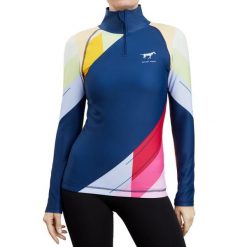 Bluza jeździecka GALOP WEAR Crazy Colors. Brązowe bluzy GALOP WEAR, l, bez wzorów, z lycry, bez kaptura. Za 360.05 zł.