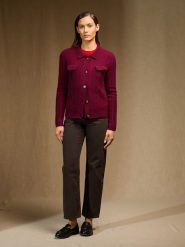 Perfect Cashmere Kaszmirowy kardigan "Friume" w kolorze bordowym rozmiar: XL. Czerwone kardigany Perfect Cashmere, xl, bez wzorów, z kaszmiru. Za 956.99 zł.