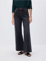 Jeansy baggy fit - czarny. Czarne jeansy Reserved, bez wzorów. Za 139.99 zł.