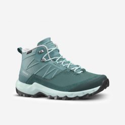 Buty turystyczne damskie Quechua MH500 Mid wodoodporne. Zielone trekkingi QUECHUA, z kauczuku, outdoorowe. Za 329.99 zł.