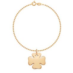 Bransoletka z pozłacaną koniczyną na łańcuszku Kulki. Żółte bransoletki Lilou, pozłacane. Za 228.00 zł.