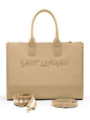 ATELIERS SAINT GERMAIN Skórzana torebka w kolorze beżowym - 39 x 29 x 15 cm rozmiar: onesize. Brązowe torby na ramię ATELIERS SAINT GERMAIN, bez wzorów, z materiału, przez ramię, bez dodatków. Za 565.99 zł.