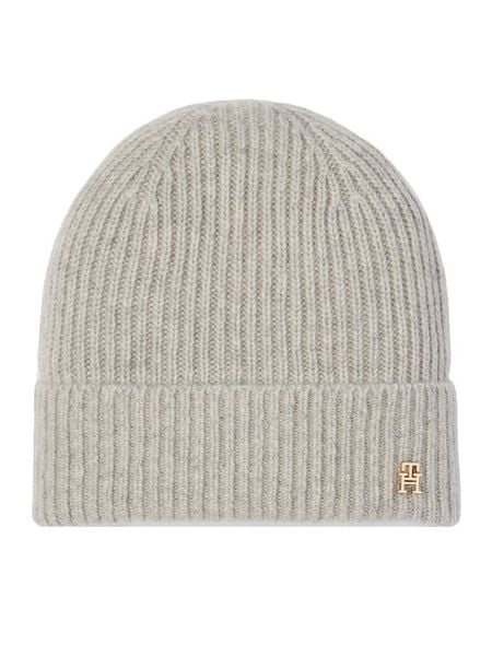Tommy Hilfiger Czapka AW0AW19098 Szary. Szare czapki TOMMY HILFIGER, bez wzorów, z kaszmiru. Za 369.99 zł.