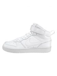 Nike Sportswear Skórzane sneakersy "Court Vision Mid" w kolorze białym rozmiar: 40. Białe trampki Nike Sportswear, bez wzorów, z materiału, za kostkę, bez zapięcia. Za 259.13 zł.