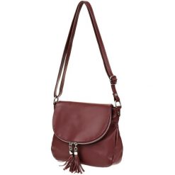 Torebka skórzana włoska damska mała listonoszka lekka skóra nat przez ramię K52. Czerwone torby na ramię bez wzorów, z materiału, przez ramię, małe, bez dodatków. Za 214.40 zł.
