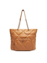 Beverly Hills Polo Club Torebka CEO-BHPC-C-010-08 Beżowy. Brązowe shopper Beverly Hills Polo Club, bez wzorów, z materiału, bez dodatków. Za 279.99 zł.
