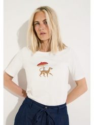 More & More Koszulka w kolorze białym rozmiar: 36. Białe bluzki More & More, bez wzorów, z bawełny, bez kołnierzyka, bez ramiączek. Za 129.95 zł.