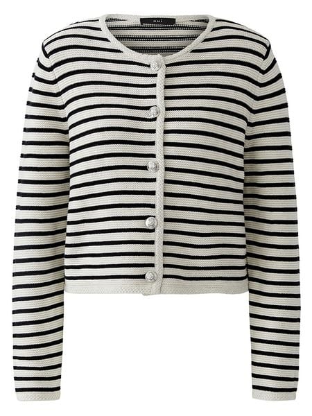 Oui Kardigan w kolorze biało-czarnym rozmiar: 44. Białe kardigany Oui, bez wzorów. Za 339.99 zł.