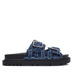 Klapki REPLAY. Niebieskie klapki Replay, bez wzorów, bez obcasa. Za 399.99 zł.