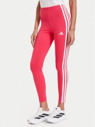 Adidas Legginsy Essentials 3-Stripes KT1289 Różowy Slim Fit. Czerwone legginsy Adidas, m, bez wzorów, z bawełny. Za 129.99 zł.