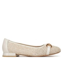 Baleriny Caprice. Brązowe baleriny Caprice, bez wzorów, bez obcasa. Za 239.99 zł.