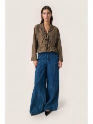 Soaked in Luxury Bluzka w kolorze khaki rozmiar: S. Brązowe bluzki Soaked in Luxury, s, bez wzorów, z koronki, bez kołnierzyka, bez ramiączek. Za 126.99 zł.